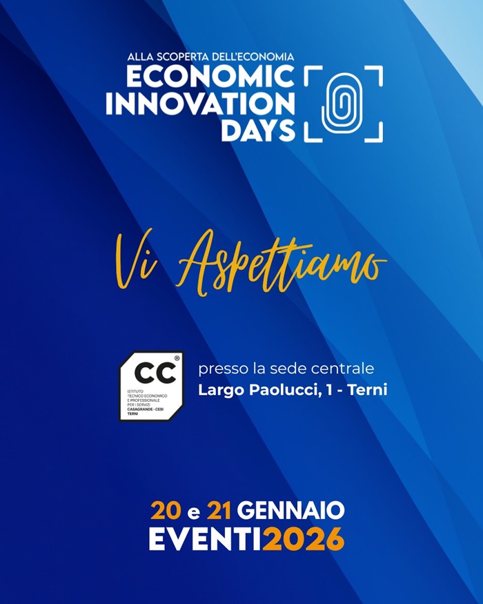 immagine notizia (ptn) Scuola, domani e mercoledì al Casagrande Cesi l’”Economic Innovation Days”